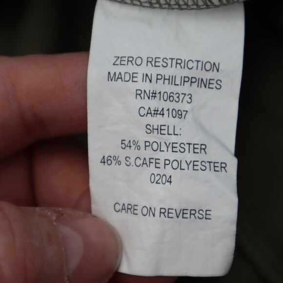 Zero Restriction Shirt Mens L Green Short Sleeve Chest Button Collared Top - Picture 7 of 16